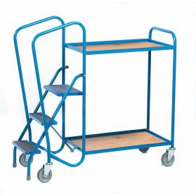 Fort Order Picking Trolley 2 Plywood Trays 250kg Blue WS5612