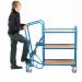 Fort Order Picking Trolley; 3 Plywood Trays; 250kg; Blue WS5613