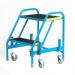 Fort Mobile Step; 2 Tread Without Handrail; Anti-slip with tread clamps; Blue WS7010