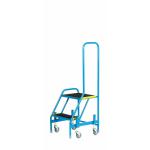 Fort Mobile Step 2 Tread With Looped Handrail Anti-slip with tread clamps Blue WS7011