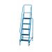 Fort Mobile Step; 5 Tread With Full Handrail; Anti-slip with tread clamps; Blue WS7015