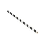 Paper Straw 200mm x 6mm Black/White Striped (Pack of 5000) D22033 GPK03377