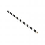 Paper Straw 200mm x 6mm BlackWhite Striped (Pack of 5000) D22033 GPK03377
