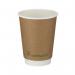 Double Wall Coffee Cup PLA Lined 12oz Kraft (Pack of 500) B04013 GPK40355