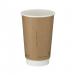 Double Wall Coffee Cup PLA Lined 16oz Kraft (Pack of 500) B04014 GPK40356