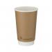 Double Wall Coffee Cup PLA Lined 16oz Kraft (Pack of 500) B04014 GPK40356