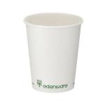 Single Wall Coffee Cup PLA Lined 8oz White (Pack of 1000) B01022 GPK40358