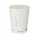 Single Wall Coffee Cup PLA Lined 8oz White (Pack of 1000) B01022 GPK40358