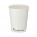 Single Wall Coffee Cup PLA Lined 8oz White (Pack of 1000) B01022 GPK40358