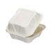 Bagasse Burger Box Square 6 Inch White (Pack of 500) D06001 GPK60410