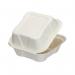 Bagasse Burger Box Square 6 Inch White (Pack of 500) D06001 GPK60410