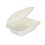 Bagasse Clamshell Meal Box Regular 7x5 Inch White (Pack of 500) D06002 GPK60411