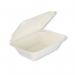 Bagasse Clamshell Meal Box Regular 7x5 Inch White (Pack of 500) D06002 GPK60411