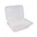 Go-Pak Bagasse Clamshell Meal Box Regular 7x5 Inch White (Pack of 500) D06002 GPK60411