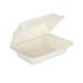 Bagasse Clamshell Meal Box Large 9x6 Inch White (Pack of 250) D06003 GPK60412