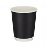 Go-Pak Double Wall Hot Cups 8oz Black (Pack of 500) D04002 GPKD04002