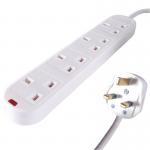 Connekt Gear UK 4-Way Mains Power Surge Protected Extension Block 2m 27-4020s GR02196