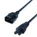 Connekt Gear 15cm Mains Power Adapter C14 Plug to C5 Socket 27-0140
