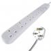 Connekt Gear 3m 6-Way Power Extension Lead White 27-6030 GR02432