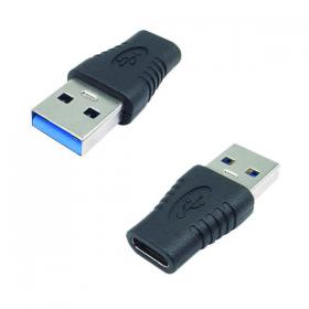 Connekt Gear USB 3 Adapter A Male to Type C Female + OTG Black 26-0420 GR02724