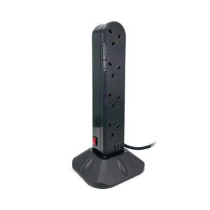 Photos - Cable (video, audio, USB) GEAR Connekt  8 Way Surge Protected Socket Tower Block with USB Ports 