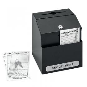 Safco Locking Suggestion Box Black 4232BL GU42322