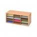 12 Compartment Literature Organiser 740x302x310mm Beech 9401MO GU94010