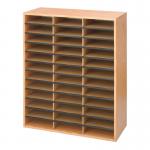 36 Compartment Literature Organiser 875x302x877mm Beech 9403MO GU94030