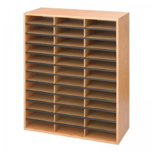 Safco 36 Compartment Literature Organiser 875x302x877mm Beech 9403MO