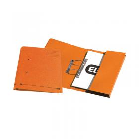 Elba Spring Pocket File Mediumweight Foolscap Orange (Pack of 25) 100090148 GX30116