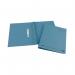 The image shows a set of 25 blue transfer and pocket files from Elba, featuring Spirosort spring binding and designed to fit foolscap size documents.