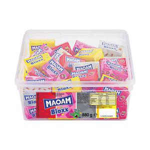Image of Haribo Maoam Stripes Sweets Drum 840g 58047 HB92628