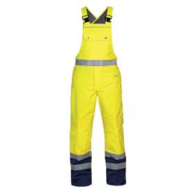 Hydrowear Utting SNS High Visibility Waterproof Bib and Brace Saturn Yellow/Navy Blue S HDW74697