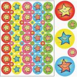 Coloured Star Stickers Pack of 885