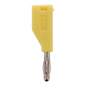 Stackable Plug 4mm Screw Connect Yellow