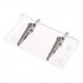 This picture shows a school stationery clip component holder, featuring multiple compartments and a sleek, black design. The compartments are filled with various clips, pins, and other office supplies.