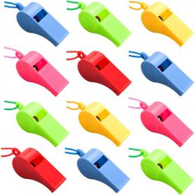 Plastic Whistle Pack 12