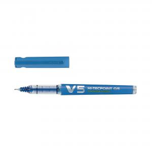 Hi-Tecpoint V5 Refillable Pen Blue Pk10