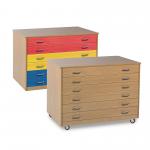6 Draw Plan Chest Beech Mobile