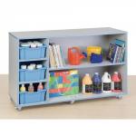 2 Level Multipurpose Cabinet Soft Blue