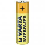 The image shows a bundle of school stationery items, including pencils, erasers, and a Varta Zinc Battery AA R6 P4. These items are neatly organized and ready to be used for school work or other tasks.