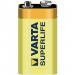 A photograph of school stationery featuring a Varta Zinc Battery 9V PP3 shows a vibrant and essential collection of necessary items for students, including colorful pencils, erasers, sharpeners, and a high-quality battery for electronic devices.