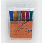 Colourworld Glitter Glitter Marker Pen Assorted, Pack of 6