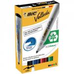 Bic Velleda Whiteboard Marker Assorted, Bullet Tip Pack of 4