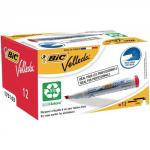 Bic Velleda Whiteboard Marker Red, Chisel Tip Pack of 12