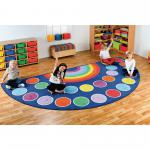 Rainbow SemiCircle Carpet 2x4m