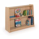 Low Single Sided Static Bookcase 1000 x 350 x 800mm, Moveable Castors Banana