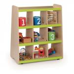 Tall Open Shelving Maple side panels Hot Pink
