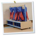 Mobile Double Sided Bench 24 Hooks Lime