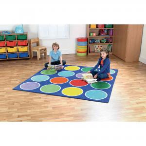 Image of Rainbow Circle Carpet 2x2m